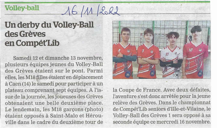 La Manche Libre - 16-11-2022 - Le derby du VBG