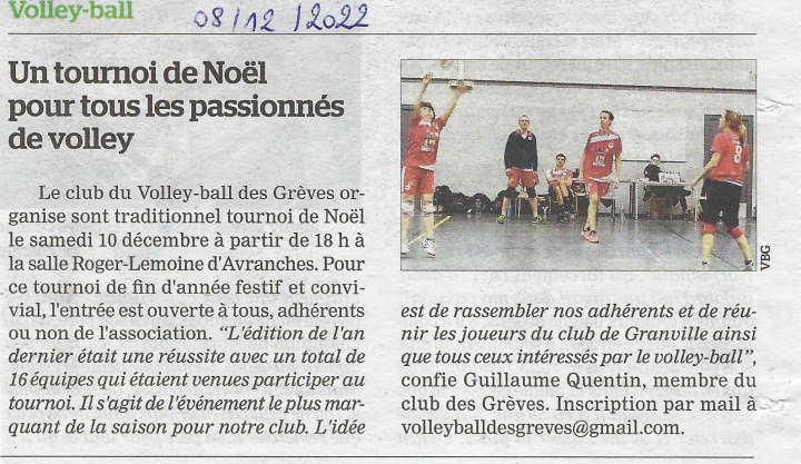 La Manche Libre - 08-12-2022 - Le tournoi de Noël
